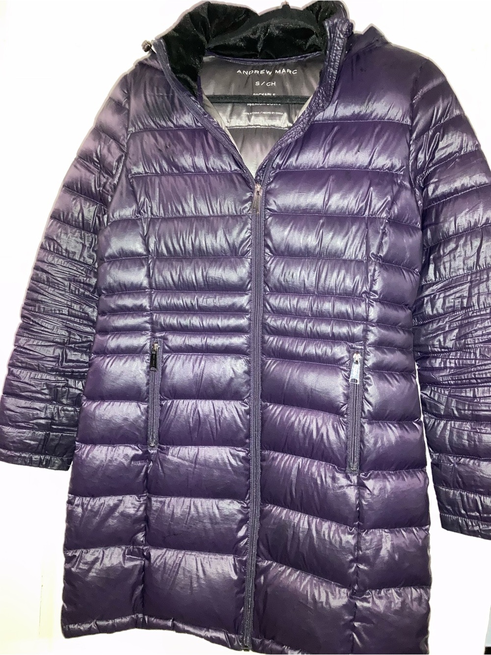 Andrew Marc small Women's down Purple Packable Puffer Coat